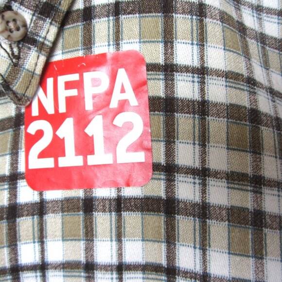 Carhartt FRC Shirt Mens 4XLT Brown Plaid Flame Resistant NFPA 2112 70E HRC2 - Picture 6 of 10